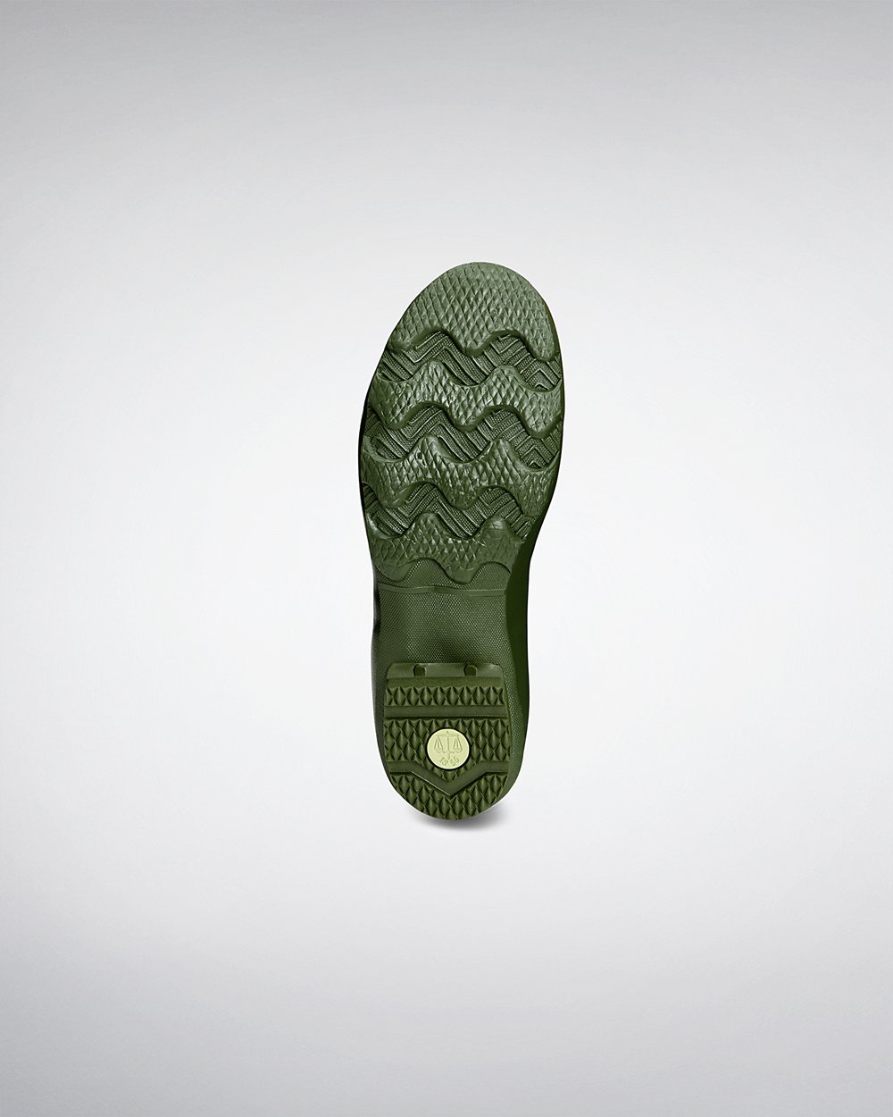 Wysokie Gumowce Męskie - Hunter Norris Field - Zielone - SLFO-62910